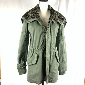 Zadig & Voltaire Kennya Parka Green Khaki Lined